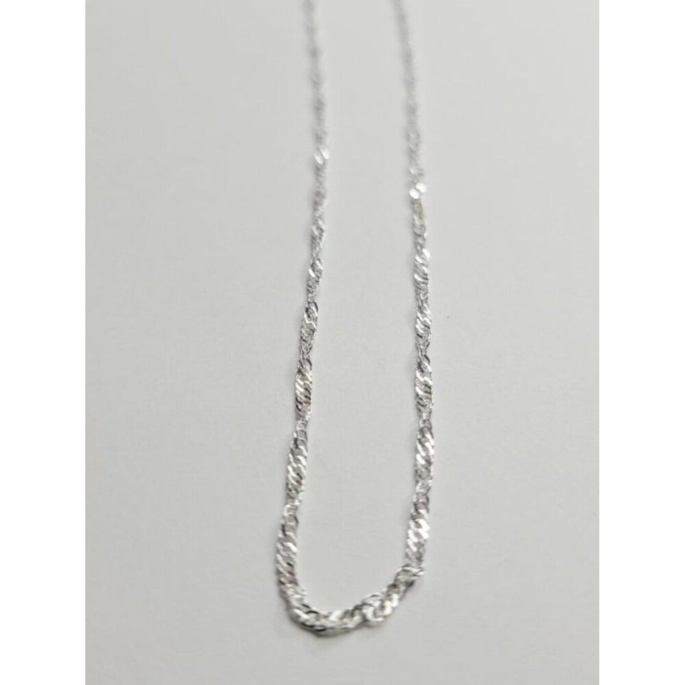 NWT S925 Sterling Silver White Whisper Delicate Necklace Chain– 20 Inch